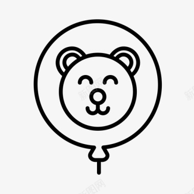 气球熊孩子图标图标