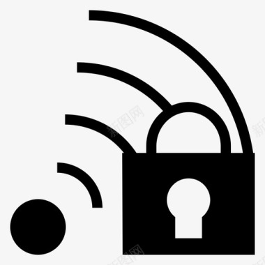 公共信息标志安全标志wifi锁定保护图标图标