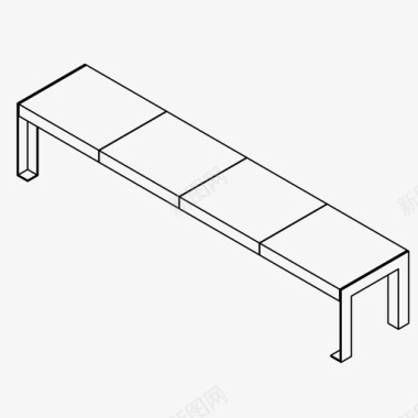 城市之窗家具长凳城市家具公园图标图标