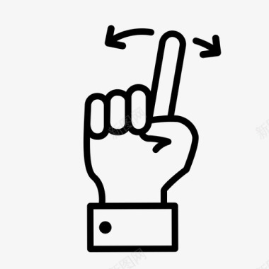 手势标志否认手指否定图标图标