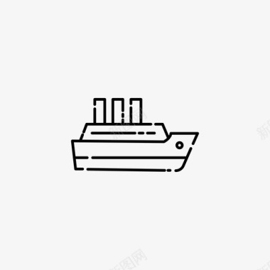 轮船邮轮海运图标图标