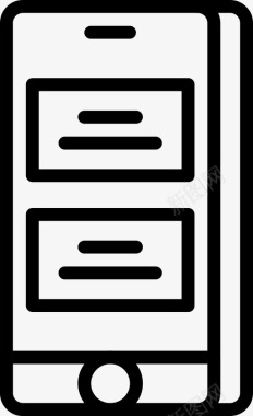 矢量英文标签网络文章应用程序内容图标图标