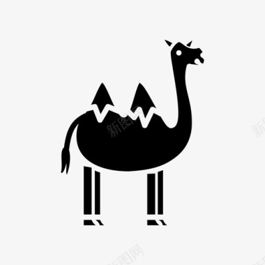 骆驼骆驼动物沙漠图标图标