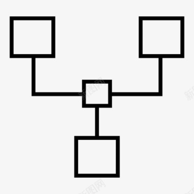 网络规划树形图图标图标
