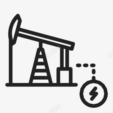 抽油机化石燃料石油井架图标图标