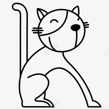猫k字母表动物图标图标
