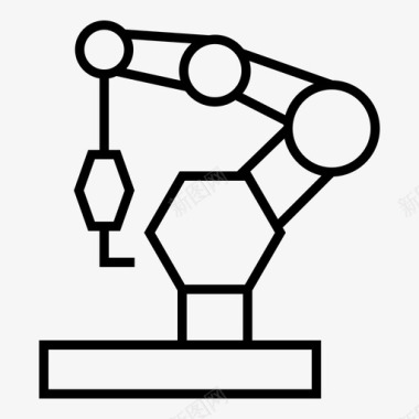 自动化工业机器人自动化机械图标图标
