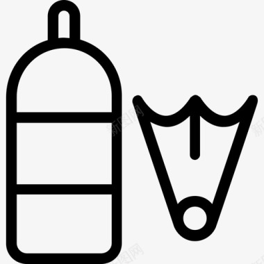 氧气瓶水肺缸气罐氧气瓶图标图标