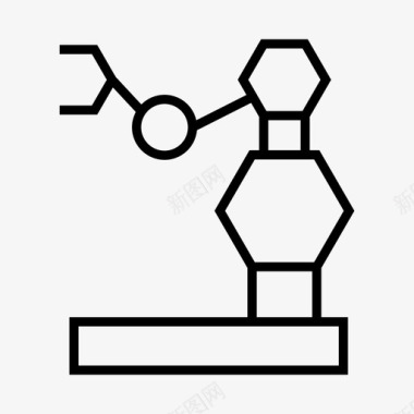 自动化工业机器人自动化机械图标图标