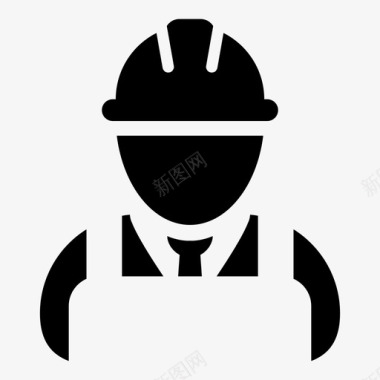 建筑安全工人建筑安全图标图标