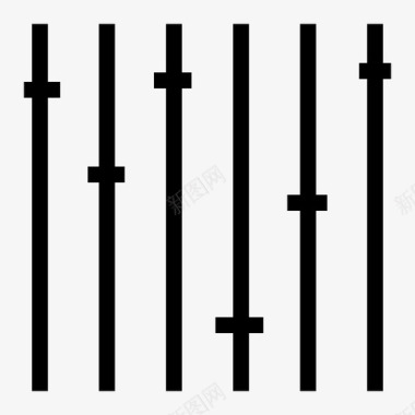 矢量数据分析均衡器控制控制器图标图标