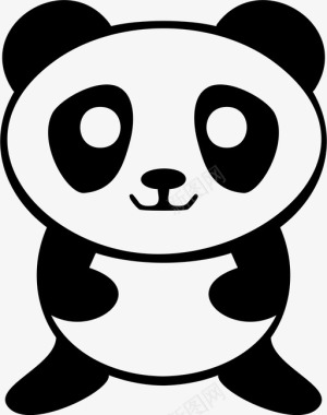 熊猫熊猫动物有趣图标图标