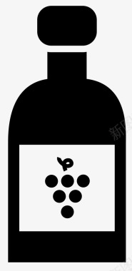葡萄汁瓶子饮料图标图标