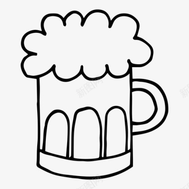 四只酒杯啤酒酒杯子图标图标