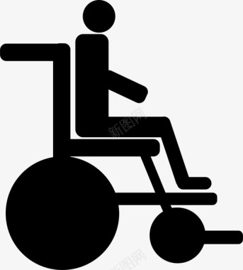 轮椅医院瘫痪图标图标