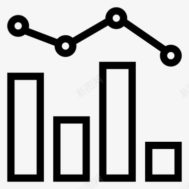 大数据存储条形图分析统计图标图标