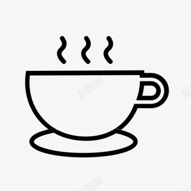 热咖啡咖啡热杯图标图标