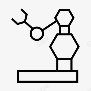 自动化工业机器人自动化机械图标图标
