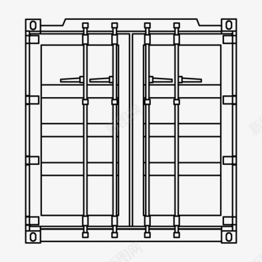 货物集装箱货物门图标图标