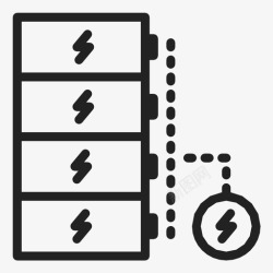 电池组储能电池组可再生能源图标高清图片