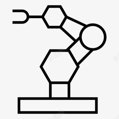 自动化工业机器人自动化机械图标图标