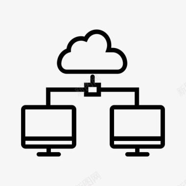 网络云素材云服务器大数据数据中心图标图标