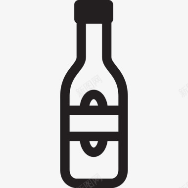 伏特加瓶食物酒吧烈酒图标图标