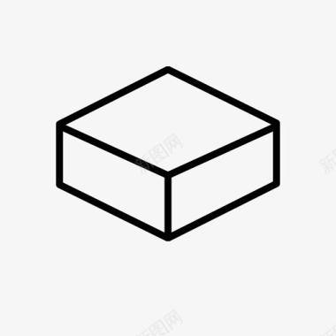 三维盒形三维形状立方体图标图标