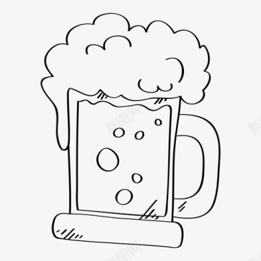 酒樽啤酒酒杯子图标图标