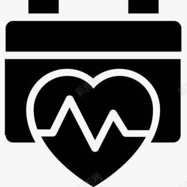 心跳日历行动计划心脏健康图标图标