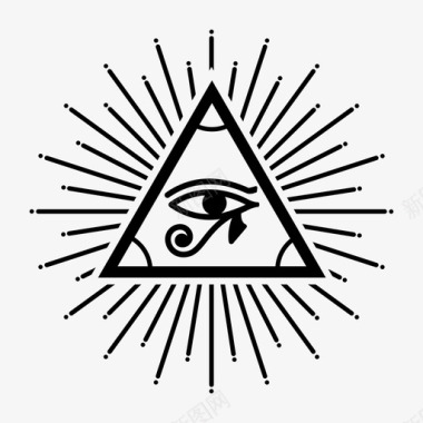 残荷荷鲁斯金字塔埃及荷鲁斯之眼图标图标