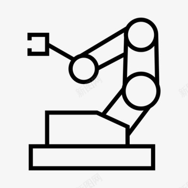 自动化设计工业机器人自动化工业图标图标