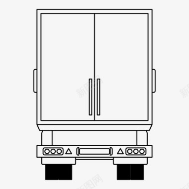 集装地卡车集装箱运输工具图标图标