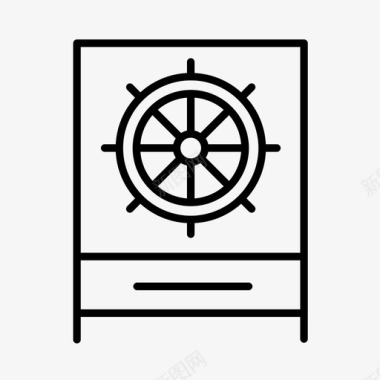 海水产品航海船海图标图标