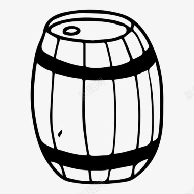 雪花桶桶酒啤酒图标图标