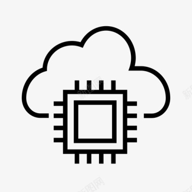 数据中心云计算云网络云存储图标图标
