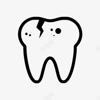 蛀牙坏牙牙齿图标图标
