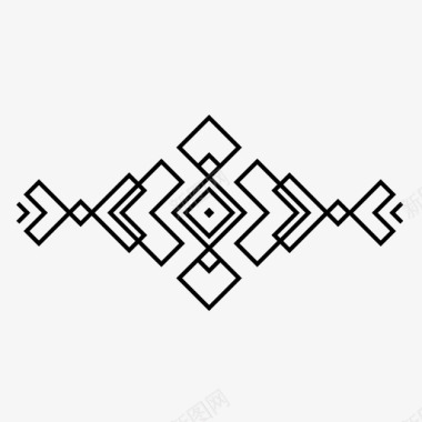 几何图案阿兹台克民族图标图标