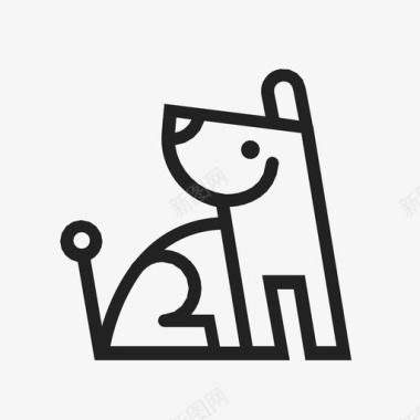 坐着的狗动物宠物图标图标