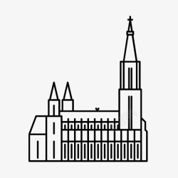 乌尔姆大教堂乌尔姆大教堂德国哥特式图标高清图片