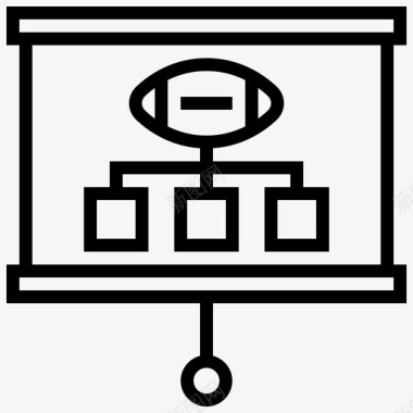 格斗训练策略演示美式流程图图标图标