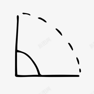 直角数学涂鸦学校涂鸦图标图标