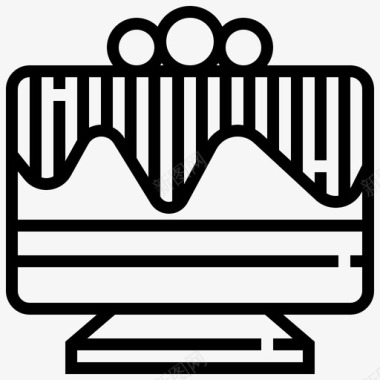 彩绘面包蛋糕面包店餐厅图标图标