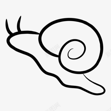 蜗牛动物爬行动物图标图标