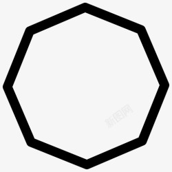 八角形图形形状八角形创意对象图标高清图片