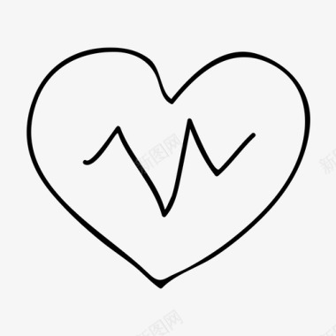心脏跳动的心脏心率图标图标