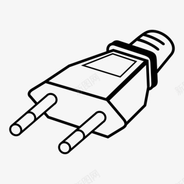 矢量连接器插头电缆充电器插头图标图标