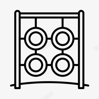 绩效考核培训操场营地障碍课程图标图标