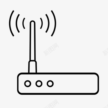 WIFI网络调制解调器互联网网络图标图标