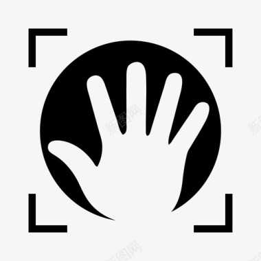 手印访问指纹图标图标